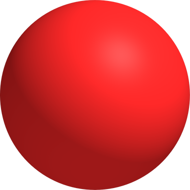Red 3D Circle Sphere Shape